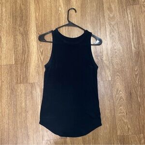 black ribbed tank top